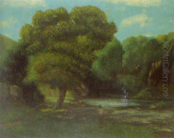 Paysage Avec Un Pecheur - view 1
