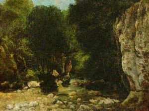 Les Puits Noir, La Vallee De La Breme by Gustave Courbet