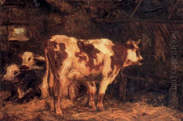 Cows In A Stable - view 1