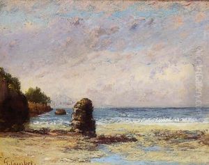 Falaises En Normandie by Gustave Courbet