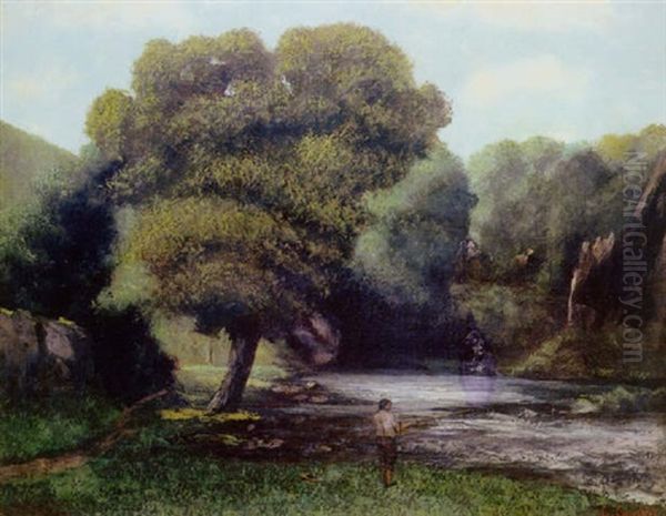 Paysage Avec Un Pecheur - view 1