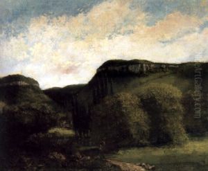 Vallee De La Loue, Pres D'ornans by Gustave Courbet