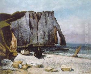 Falaise D'etretat, La Porte D'avale by Gustave Courbet