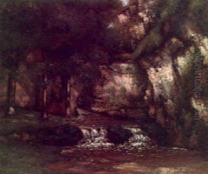 Rocks In The Forest by Gustave Courbet
