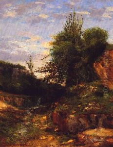 Un Paysage Jurassien by Gustave Courbet