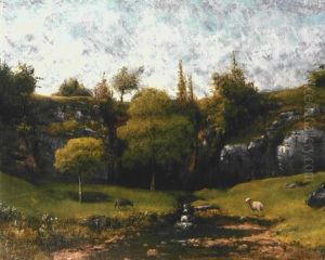 Patsage Aux Deux Moutons by Gustave Courbet