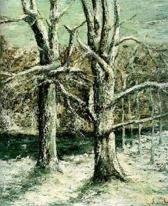 Le Bois Sous La Neige by Gustave Courbet