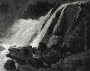 Wasserfall by Gustave Courbet