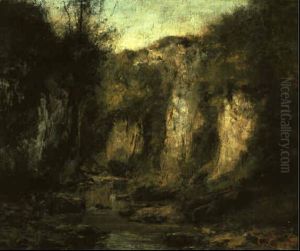 Landschaft Mit Steilfelsen by Gustave Courbet