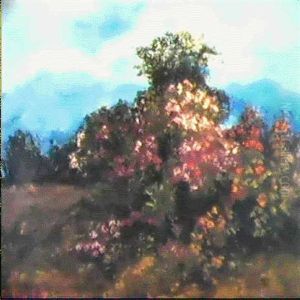 Paysage Avec Massif Fleuri by Gustave Courbet
