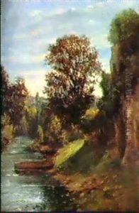 Bord De La Riviere, 1873 by Gustave Courbet