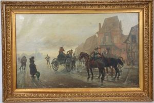Scene De Rue Du Xixeme Siecle by Eugene Courboin