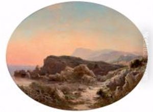 Pecheurs Sur Les Rochers by Vincent Courdouan
