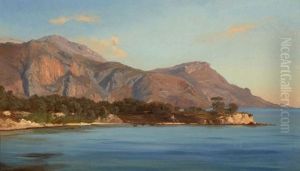 Vue De La Baie De Beaulieu, Cote D'azur, A L'emplacement De Villa Kerylos by Vincent Courdouan