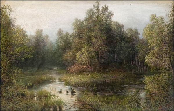 Ducks By The Pond - view 1