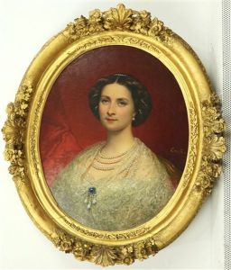 Elegante Dame Met Parelcollier