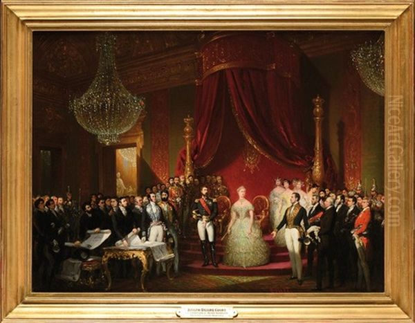 La Commission Du Musee Napoleon Presente A Leurs Majestes Imperiales, Au Palais De Saint-cloud, Les Plans Du Musee Fonde A Amiens Par L"empereur - view 1