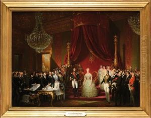 La Commission Du Musee Napoleon Presente A Leurs Majestes Imperiales, Au Palais De Saint-cloud, Les Plans Du Musee Fonde A Amiens Par L"empereur by Joseph Desire Court