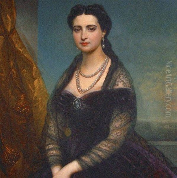 Portrait D'une Elegante Aux Perles - view 1