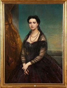 Portrait D'une Dame De Qualite by Joseph Desire Court