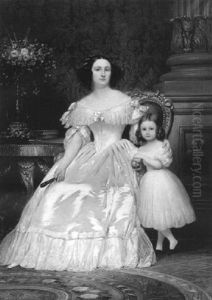Portrait De Madame De Villeneuve Bargemon Et De Sa Fille