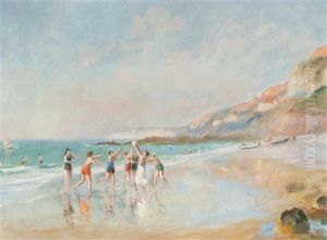 Jeu De Balle Sur La Plage by Raymond (Louis) le Court