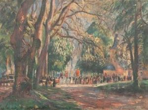 La Procession De Notre-dame De Grace by Raymond (Louis) le Court