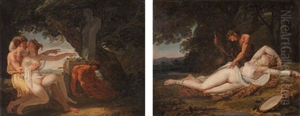 Nymph With Satyr (pair) - view 1