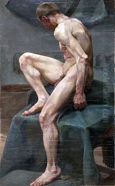 A Seated Male Model - view 1