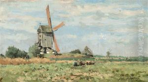 A Mill In A Landscape by Franz Courtens