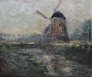 Paysage Au Moulin by Franz Courtens