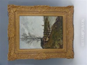 Paysage Anime Pres D'une Cote by Franz Courtens
