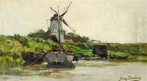 Vue De Riviere by Franz Courtens