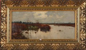 Paysage Aux Marais by Franz Courtens