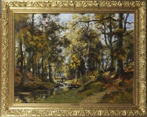 Riviere Dans Un Sous-bois by Franz Courtens