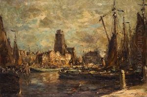 Le Port De Dordrecht by Franz Courtens