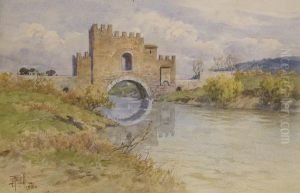Roma, Veduta Del Ponte Nomentano by Filippo Anivitti