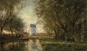 Paysage Avec Moulin by Franz Courtens