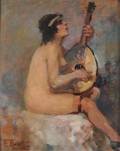 Nudo Di Donna Con Mandola by Filippo Anivitti