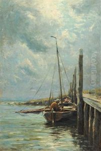 La Crique, Zuiderzee by Franz Courtens