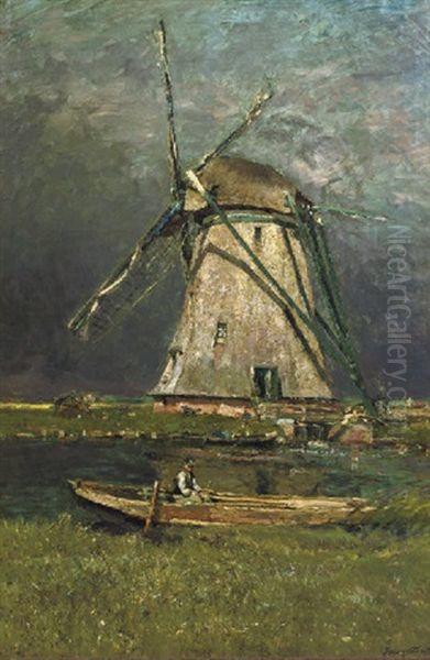 Fishing By The Mill - view 1