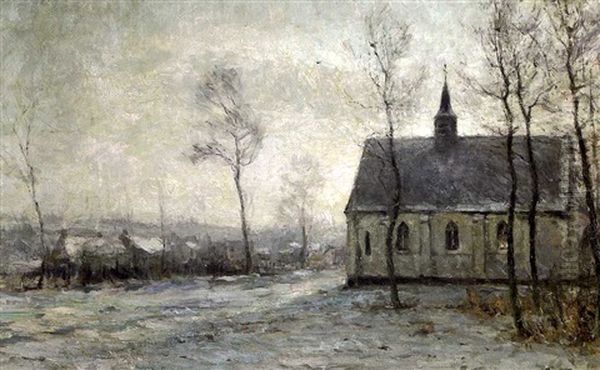 Vue De Village En Hiver - view 1
