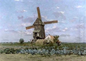 Moulin A Lokeren by Franz Courtens