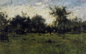 Koeien In Een Boomgaard by Franz Courtens