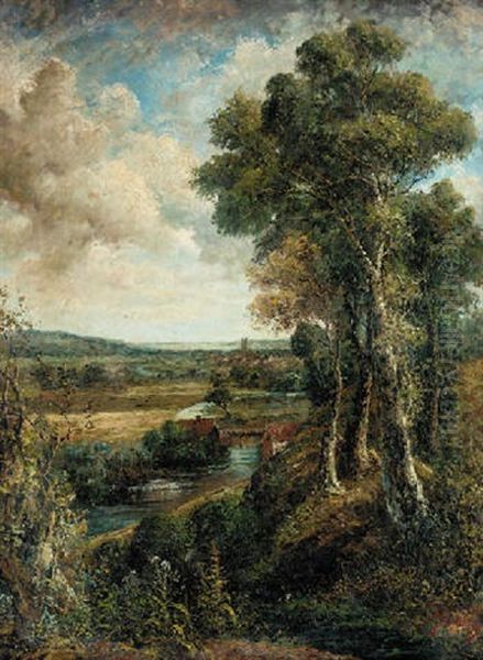A Wooded River Landscape - view 1