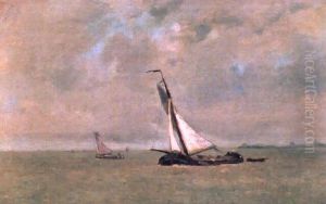 Zeilboten Op De Schelde by Franz Courtens