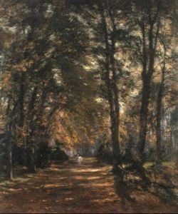 Dreef Te Laeken Met Ruiter by Franz Courtens