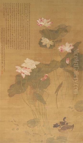 Ducks And Fish In Lotus Pond - view 1