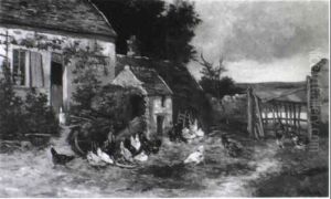 Chickens In A Farmyard Chickens In A Farmyard