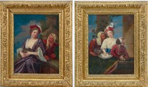 La Jeune Femme Et L'entremetteuse (2 Works) by Jacques-Francois Courtin